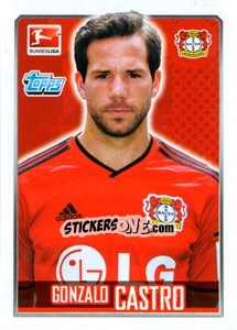Sticker Gonzalo Castro - German Football Bundesliga 2014-2015 n. 163 - Topps