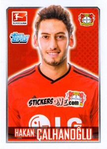 Sticker Hakan Çalhanoğlu - German Football Bundesliga 2014-2015 n. 165 - Topps