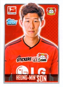 Sticker Heung-Min Son - German Football Bundesliga 2014-2015 n. 166 - Topps