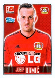 Sticker Josip Drmic - German Football Bundesliga 2014-2015 - Topps