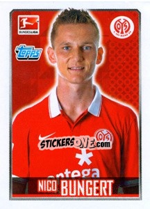 Sticker Niko Bungert - German Football Bundesliga 2014-2015 n. 174 - Topps