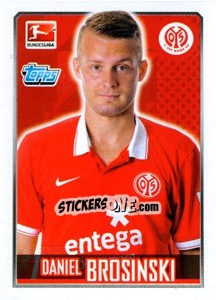 Sticker Daniel Brosinski - German Football Bundesliga 2014-2015 - Topps