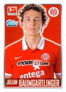 Sticker Julian Baumgartlinger - German Football Bundesliga 2014-2015 - Topps