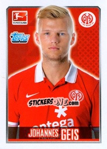 Sticker Johannes Geis - German Football Bundesliga 2014-2015 - Topps