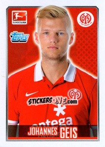 Sticker Johannes Geis - German Football Bundesliga 2014-2015 n. 180 - Topps