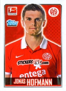 Sticker Jonas Hofmann - German Football Bundesliga 2014-2015 n. 181 - Topps