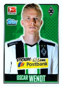 Sticker Oscar Wendt - German Football Bundesliga 2014-2015 n. 190 - Topps
