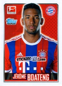 Sticker Jérôme Boateng - German Football Bundesliga 2014-2015 n. 203 - Topps