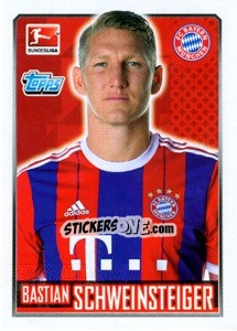 Sticker Bastian Schweinsteiger - German Football Bundesliga 2014-2015 - Topps