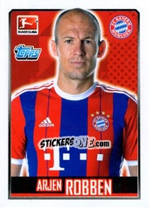 Sticker Arjen Robben - German Football Bundesliga 2014-2015 - Topps