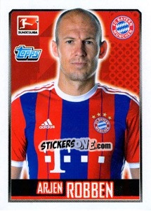 Sticker Arjen Robben - German Football Bundesliga 2014-2015 n. 209 - Topps