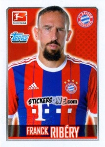 Sticker Franck Ribéry - German Football Bundesliga 2014-2015 n. 210 - Topps