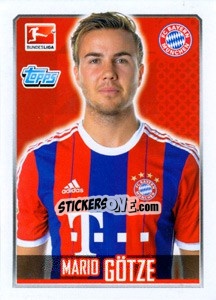 Sticker Mario Götze - German Football Bundesliga 2014-2015 - Topps