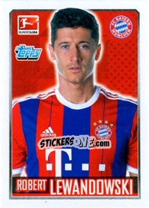 Sticker Robert Lewandowski - German Football Bundesliga 2014-2015 n. 212 - Topps