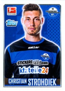 Sticker Christian Strohdiek - German Football Bundesliga 2014-2015 n. 218 - Topps