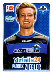 Sticker Patrick Ziegler - German Football Bundesliga 2014-2015 n. 220 - Topps