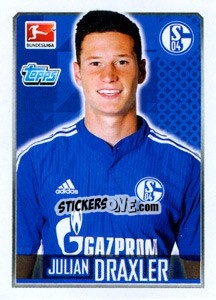 Sticker Julian Draxler - German Football Bundesliga 2014-2015 n. 240 - Topps