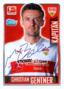 Sticker Christian Gentner - German Football Bundesliga 2014-2015 n. 252 - Topps