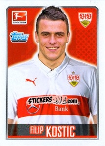 Sticker Filip Kostic - German Football Bundesliga 2014-2015 n. 253 - Topps