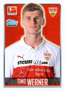 Sticker Timo Werner - German Football Bundesliga 2014-2015 n. 257 - Topps