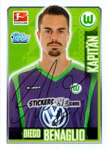 Sticker Diego Benaglio - German Football Bundesliga 2014-2015 n. 262 - Topps
