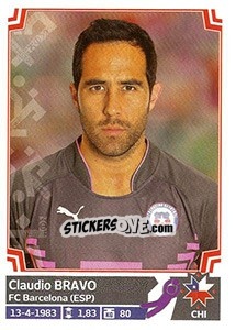 Sticker Claudio Bravo - Copa América. Chile 2015 n. 24 - Panini