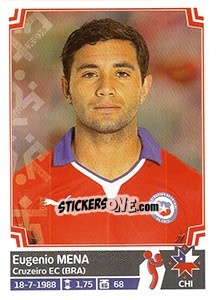 Cromo Eugenio Mena - Copa América. Chile 2015 - Panini