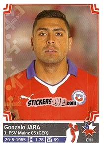 Figurina Gonzalo Jara - Copa América. Chile 2015 - Panini