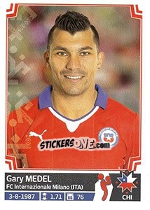 Sticker Gary Medel - Copa América. Chile 2015 n. 28 - Panini