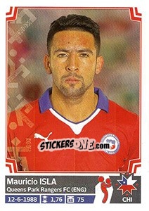 Sticker Mauricio Isla - Copa América. Chile 2015 - Panini