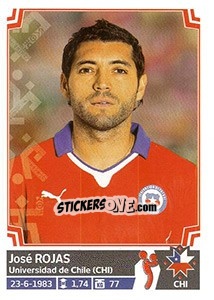 Sticker José Rojas - Copa América. Chile 2015 - Panini