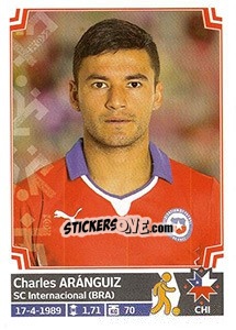 Cromo Charles Aránguiz - Copa América. Chile 2015 - Panini