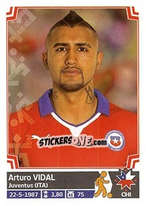 Sticker Arturo Vidal - Copa América. Chile 2015 n. 36 - Panini