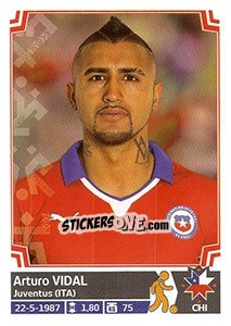 Figurina Arturo Vidal - Copa América. Chile 2015 - Panini