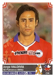 Figurina Jorge Valdivia - Copa América. Chile 2015 - Panini