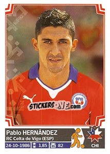 Figurina Pablo Hernández - Copa América. Chile 2015 - Panini