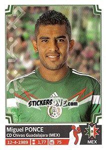 Sticker Miguel Ponce - Copa América. Chile 2015 n. 55 - Panini