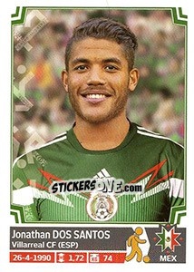 Sticker Jonathan dos Santos - Copa América. Chile 2015 n. 59 - Panini