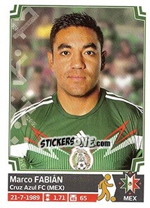 Sticker Marco Fabián - Copa América. Chile 2015 n. 61 - Panini