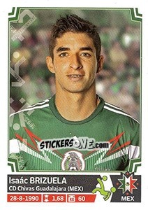 Figurina Isaác Brizuela - Copa América. Chile 2015 - Panini