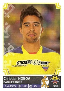 Cromo Christian Noboa - Copa América. Chile 2015 - Panini