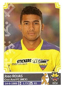 Cromo Joao Rojas - Copa América. Chile 2015 - Panini