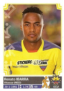 Sticker Renato Ibarra - Copa América. Chile 2015 n. 83 - Panini