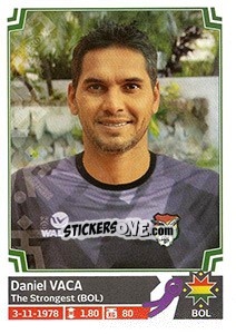 Figurina Daniel Vaca - Copa América. Chile 2015 - Panini