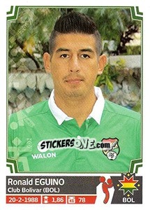 Cromo Ronald Eguino - Copa América. Chile 2015 - Panini