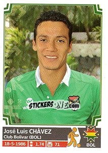 Cromo José Luis Chávez - Copa América. Chile 2015 - Panini