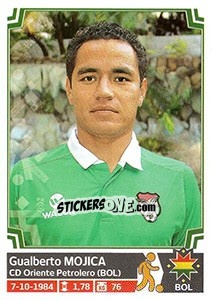 Figurina Gualberto Mojica - Copa América. Chile 2015 - Panini