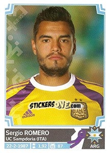 Sticker Sergio Romero - Copa América. Chile 2015 - Panini