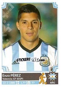Sticker Enzo Pérez - Copa América. Chile 2015 n. 128 - Panini
