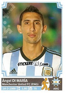 Cromo Angel Di María - Copa América. Chile 2015 - Panini